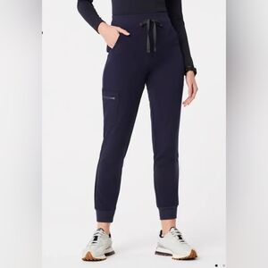 Figs High Waisted Zamora - Jogger Scrub Pant™ in Navy Size Large
